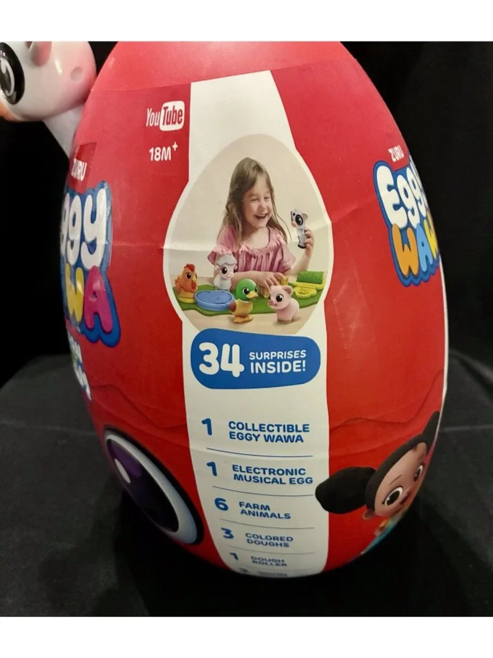 ZURU Eggy Wawa Learn On The Farm Musical Egg 34 Surprises Animals Dough Toy